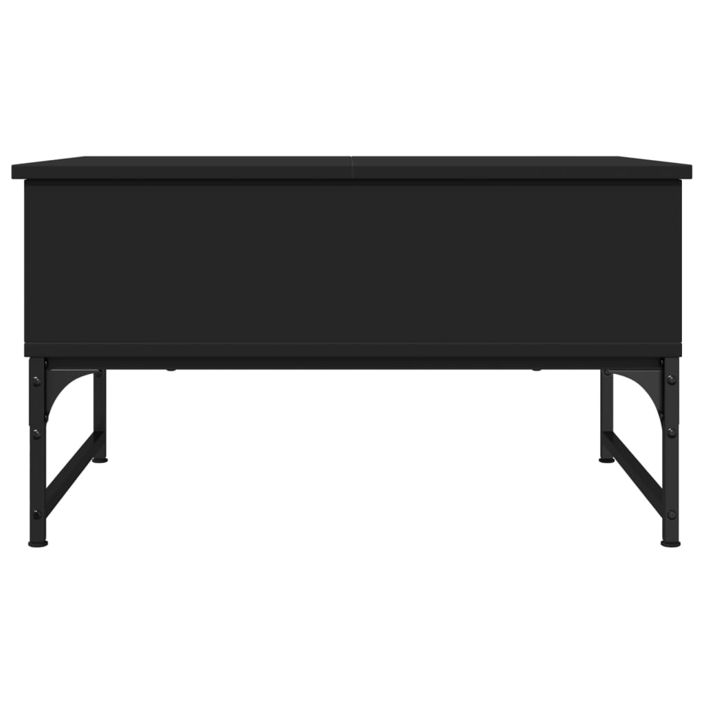 Table basse noir 70x50x40 cm bois d’ingénierie et métal - Tables basses