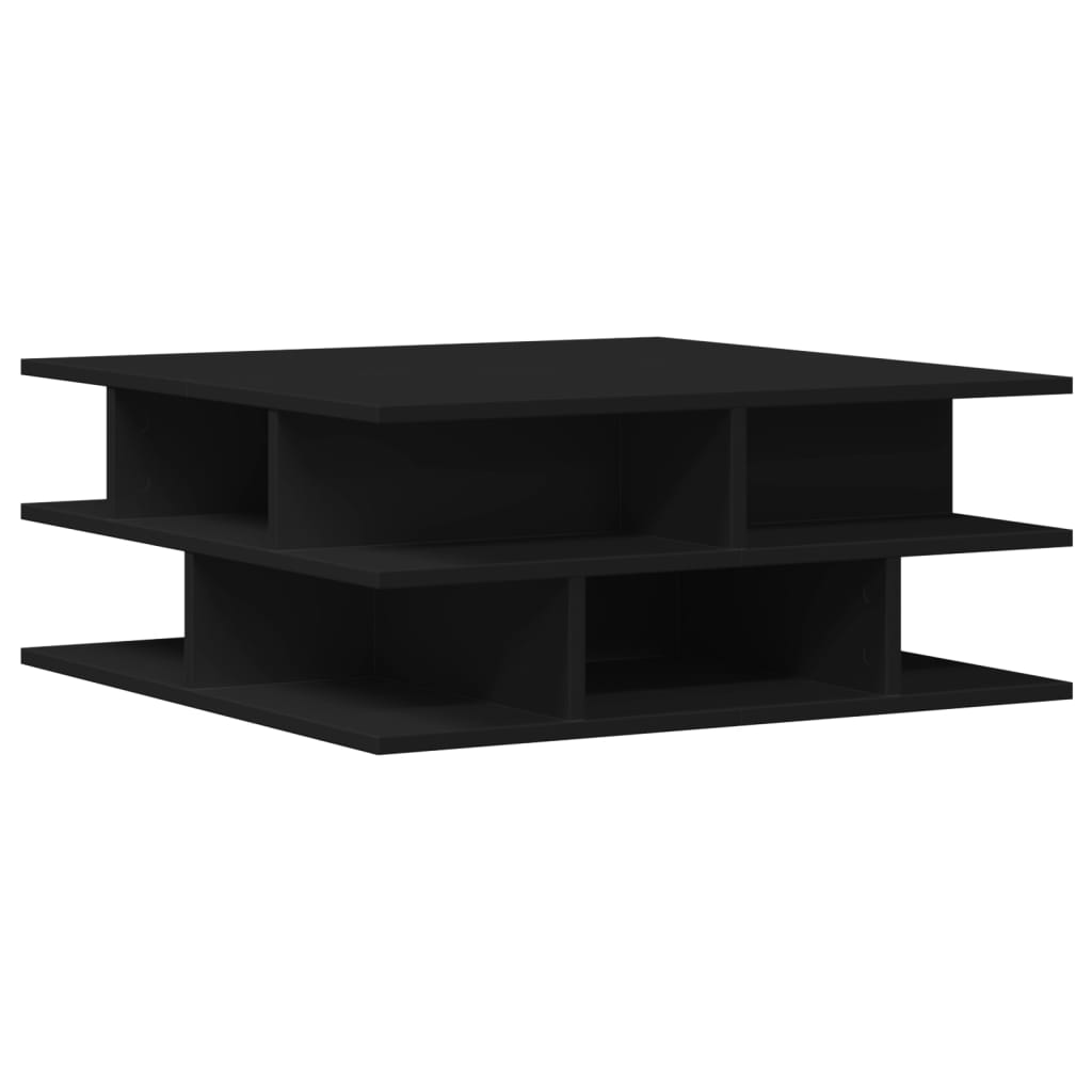 Table basse noir 70x70x29 cm bois d’ingénierie - Tables basses