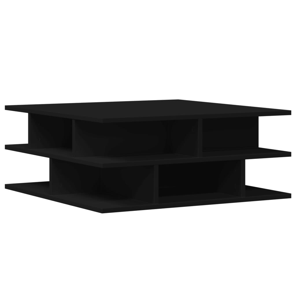 Table basse noir 70x70x29 cm bois d’ingénierie - Tables basses