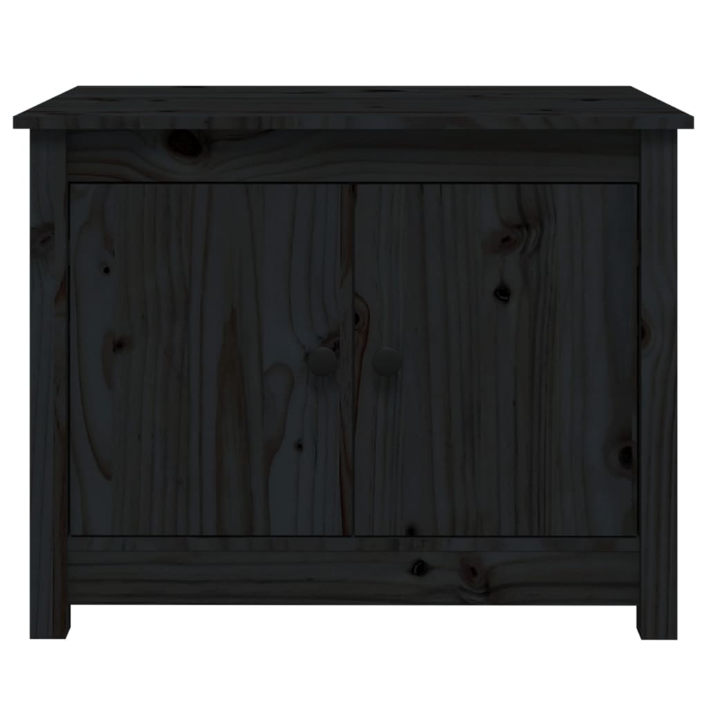 Table basse Noir 71x49x55 cm Bois massif de pin - Tables basses