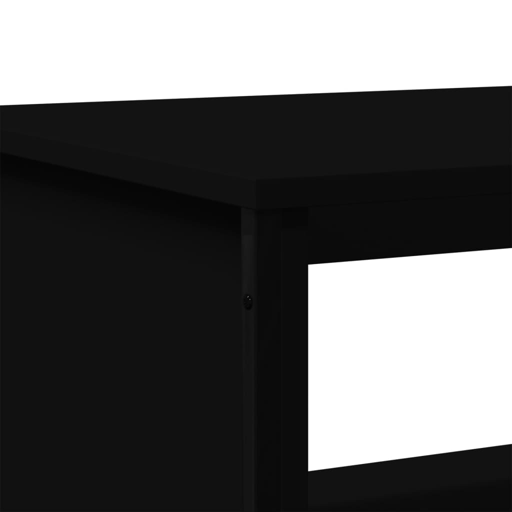 Table basse noir 75x51x40 cm bois d’ingénierie - Tables basses