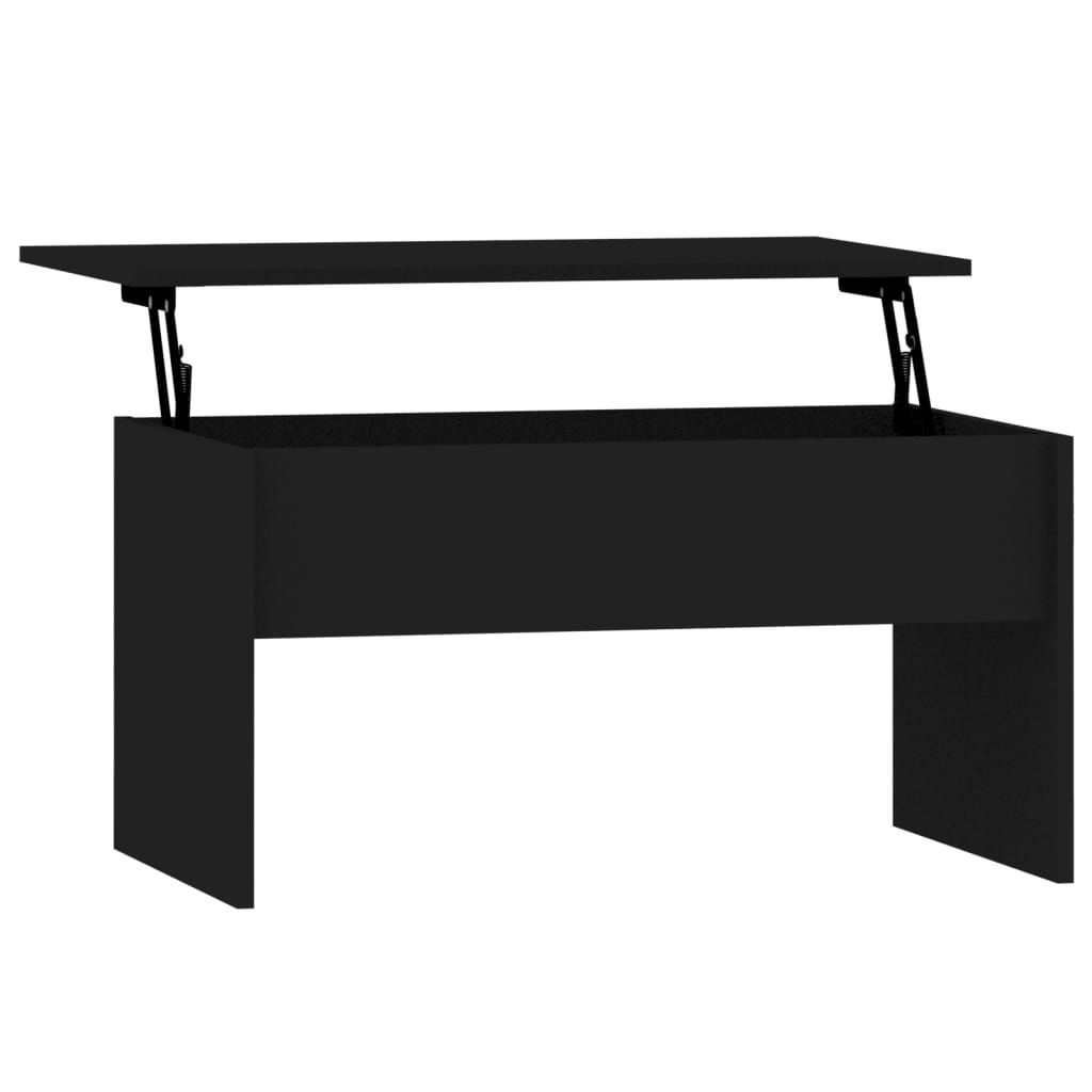 Table basse noir 80x50,5x41,5 cm bois d’ingénierie - Tables basses