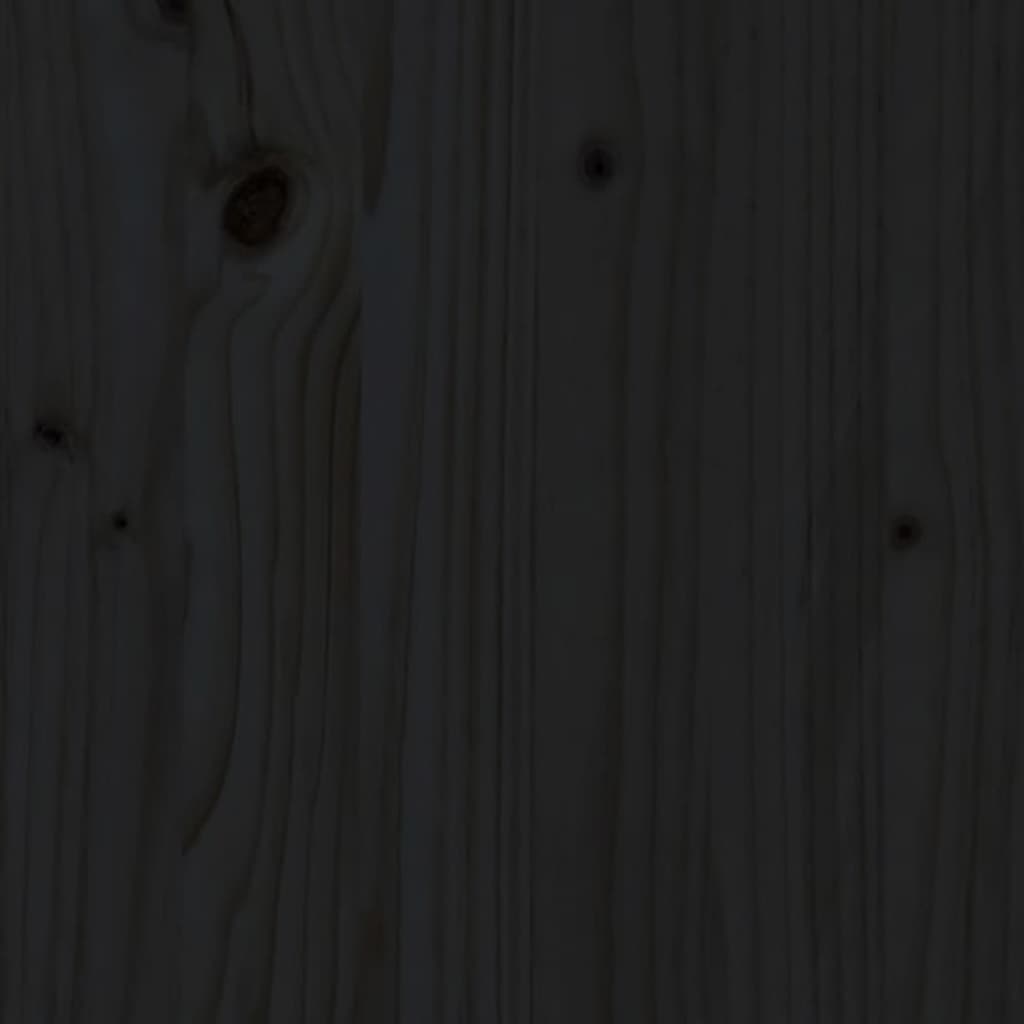 Table basse Noir 80x50x35,5 cm Bois massif de pin - Tables basses