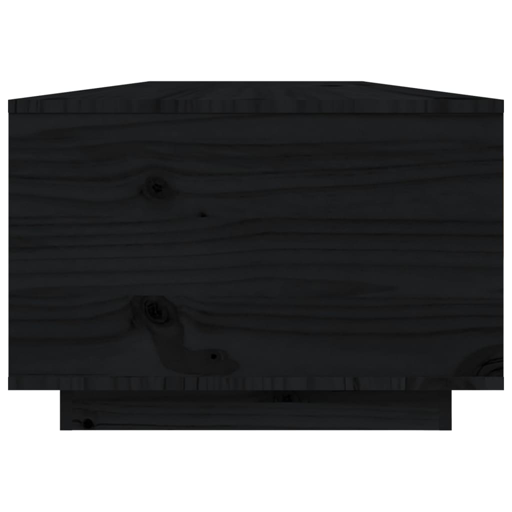 Table basse Noir 80x50x35,5 cm Bois massif de pin - Tables basses