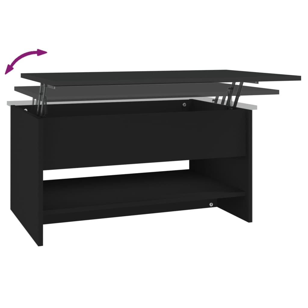 Table basse Noir 80x50x40 cm Bois d’ingénierie - Tables basses