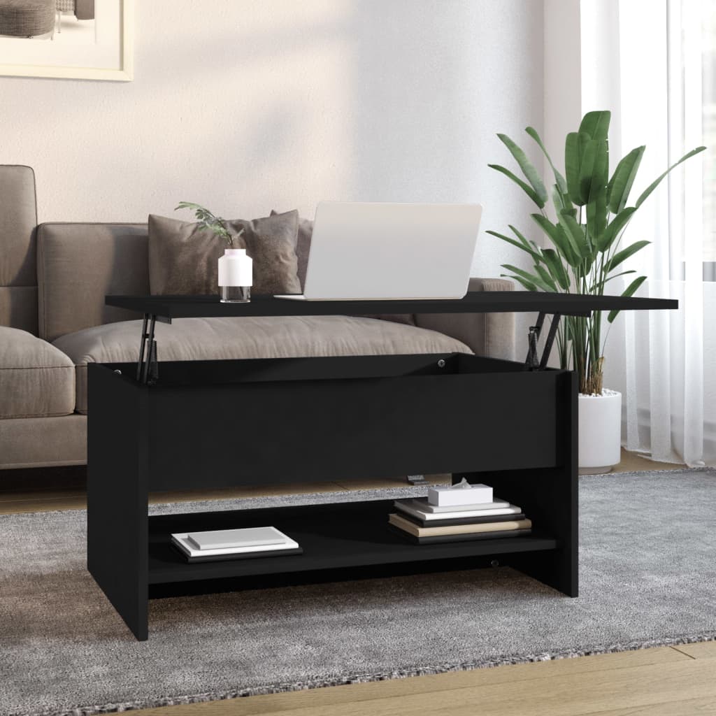Table basse Noir 80x50x40 cm Bois d’ingénierie - Tables basses