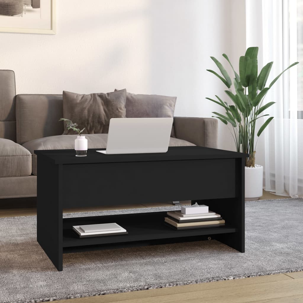 Table basse Noir 80x50x40 cm Bois d’ingénierie - Tables basses