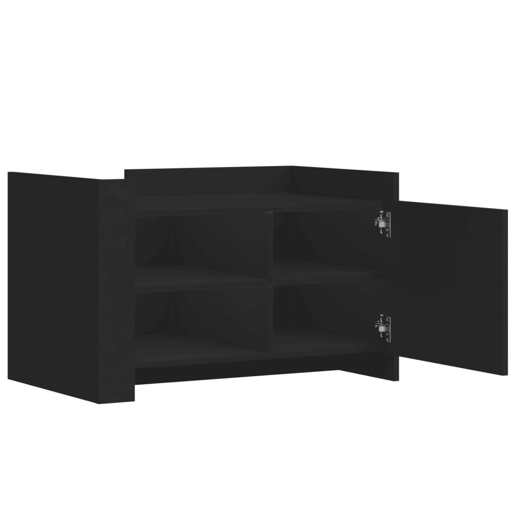 Table basse noir 80x50x50 cm bois d’ingénierie - Tables basses