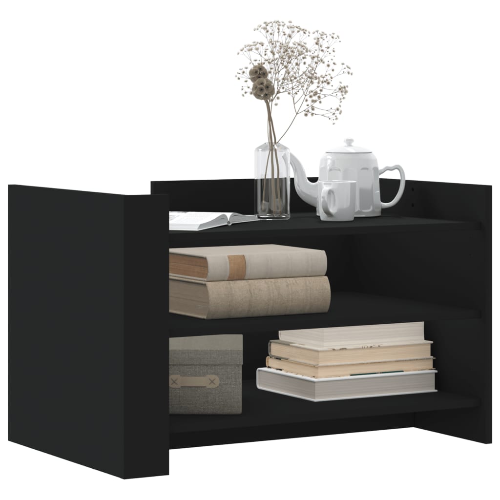 Table basse noir 80x50x50 cm bois d’ingénierie - Tables basses