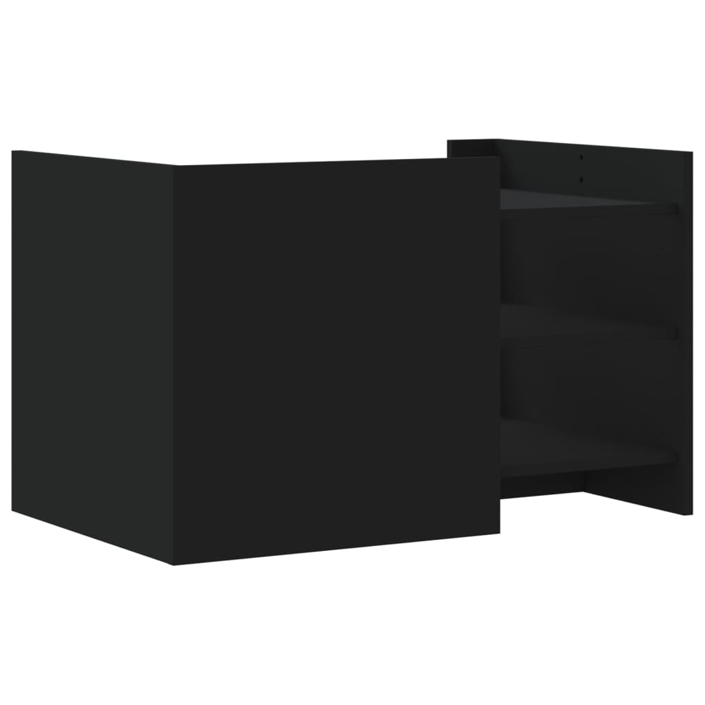 Table basse noir 80x50x50 cm bois d’ingénierie - Tables basses