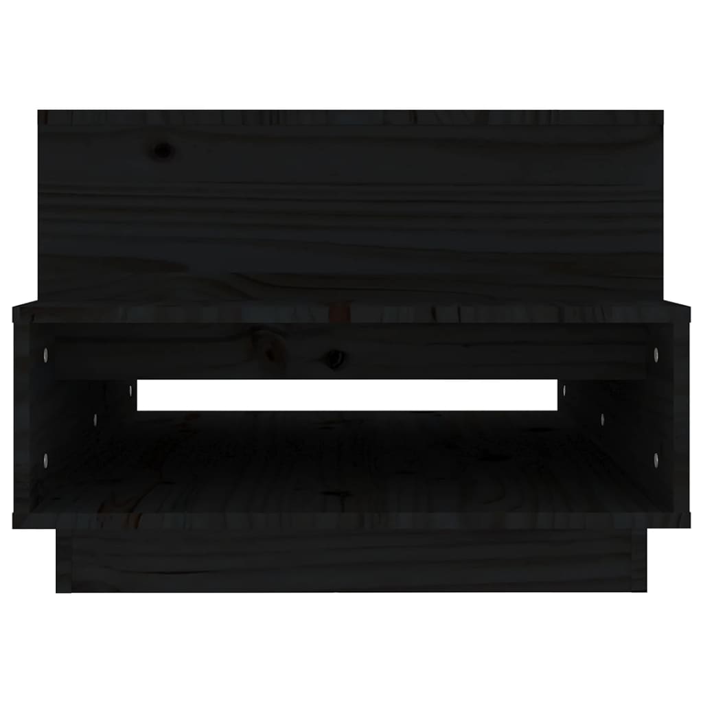Table basse Noir 80x55x40,5 cm Bois massif de pin - Tables basses