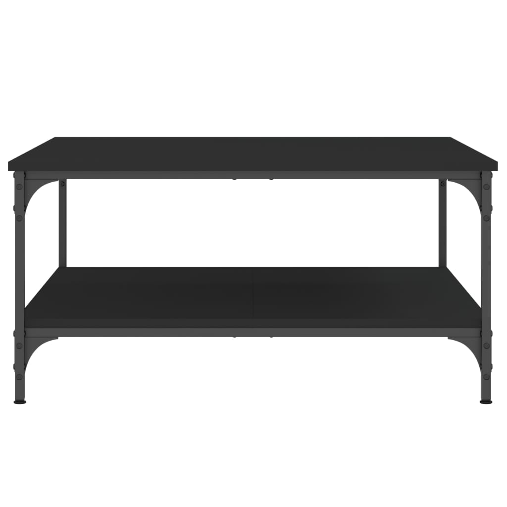 Table basse noir 80x80x40 cm bois d’ingénierie - Tables basses