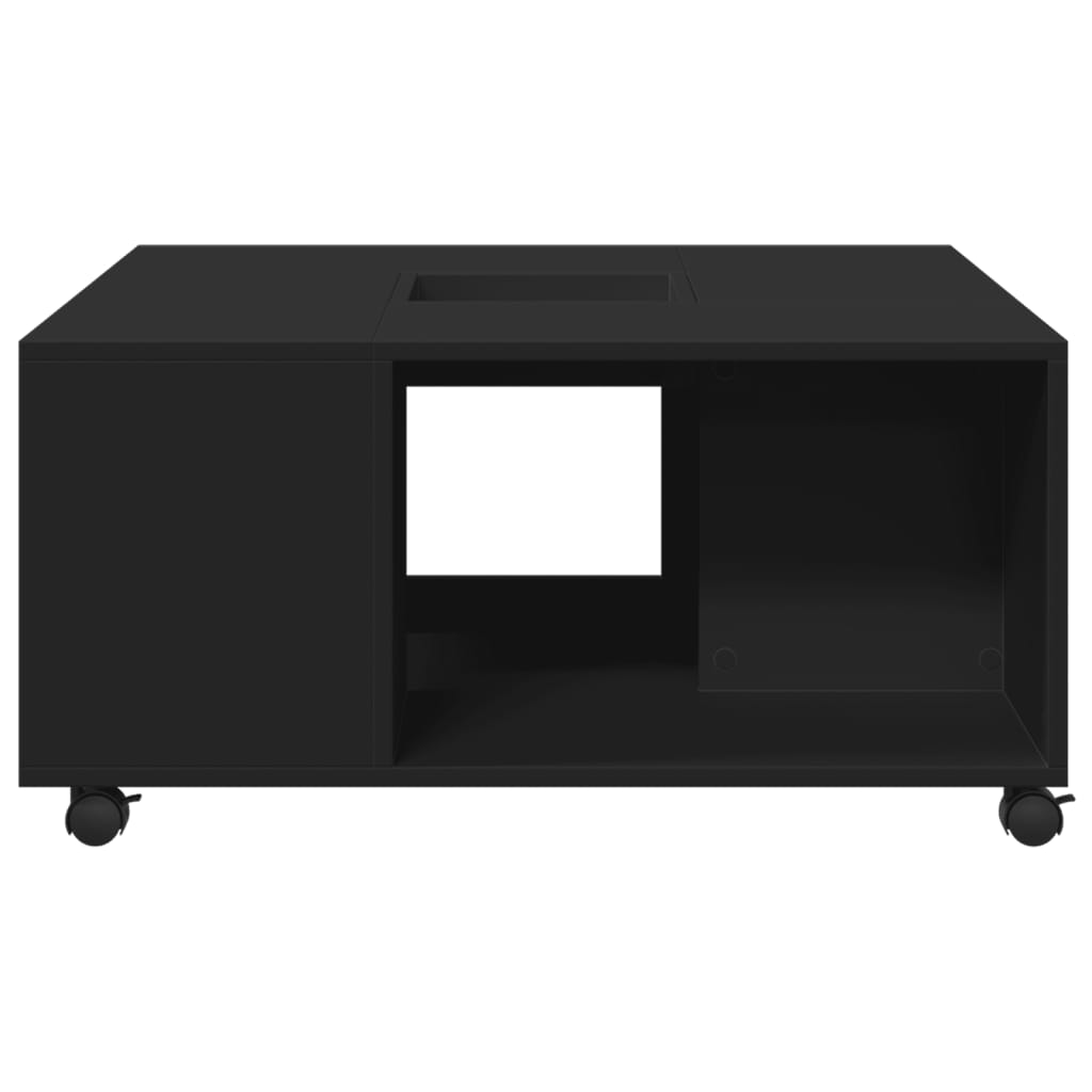 Table basse noir 80x80x40 cm bois d’ingénierie - Tables basses