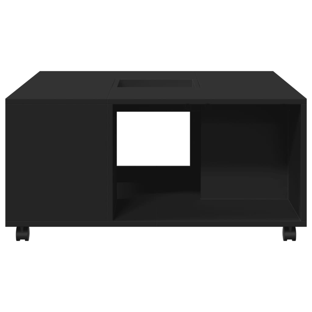 Table basse noir 80x80x40 cm bois d’ingénierie - Tables basses