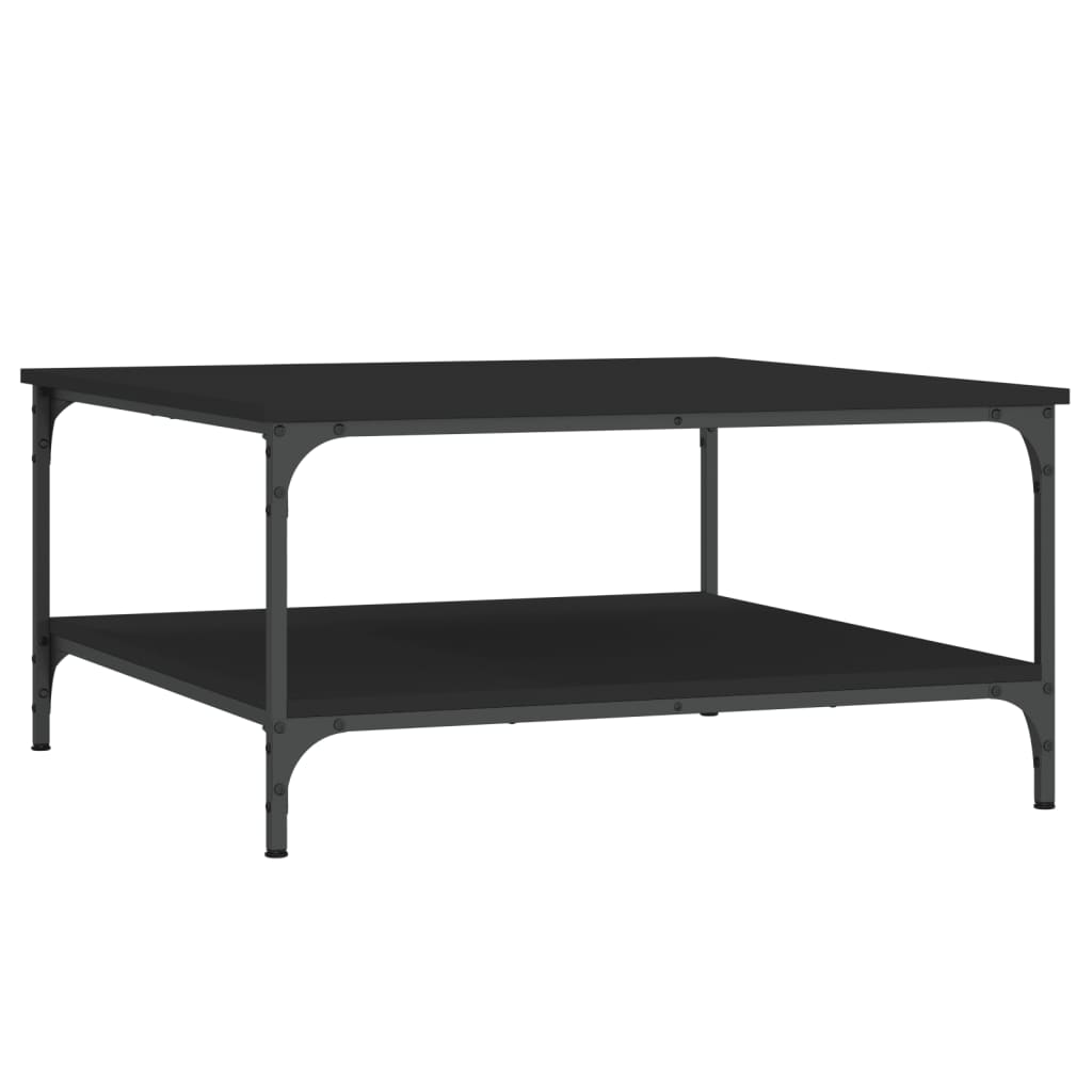 Table basse noir 80x80x40 cm bois d’ingénierie - Tables basses