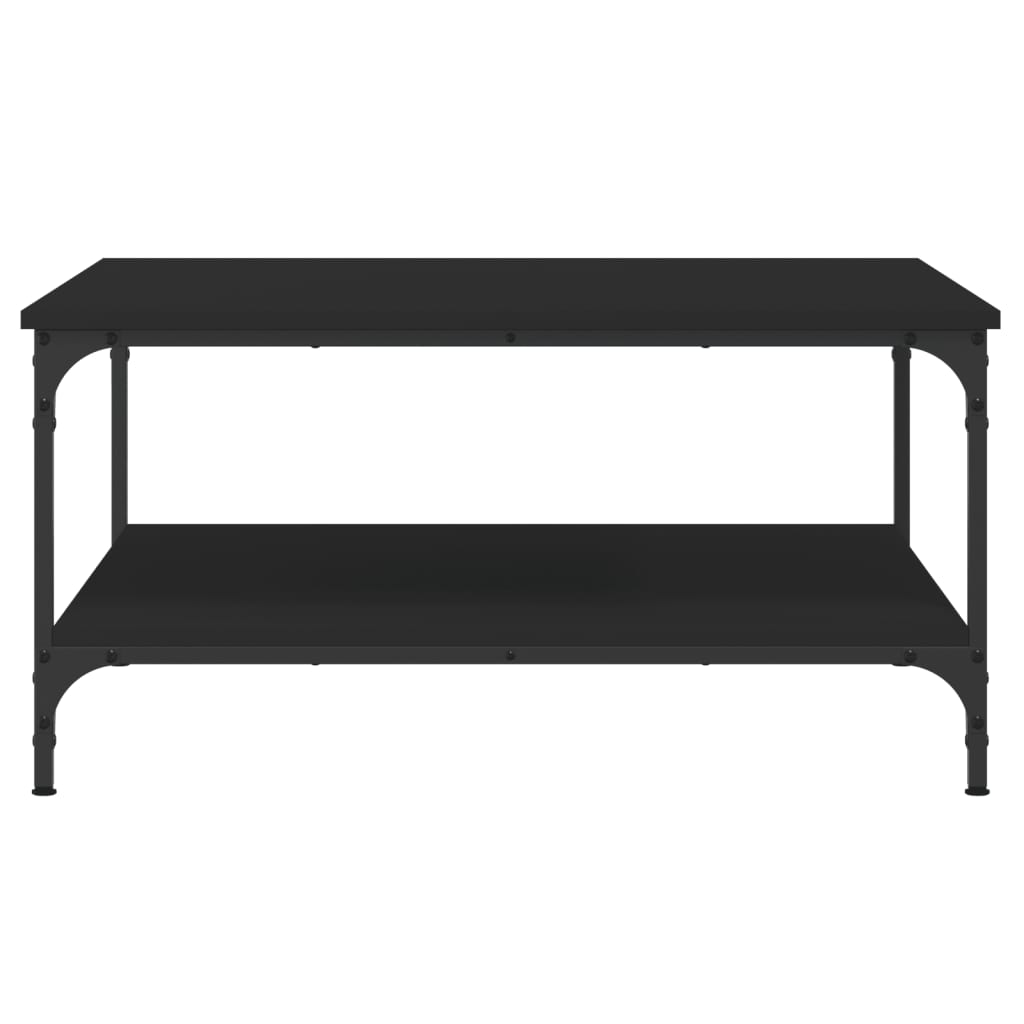 Table basse noir 80x80x40 cm bois d’ingénierie - Tables basses