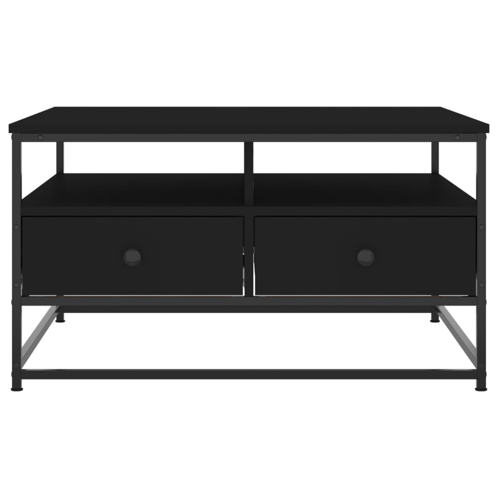 Table basse noir 80x80x45 cm bois d’ingénierie - Tables basses