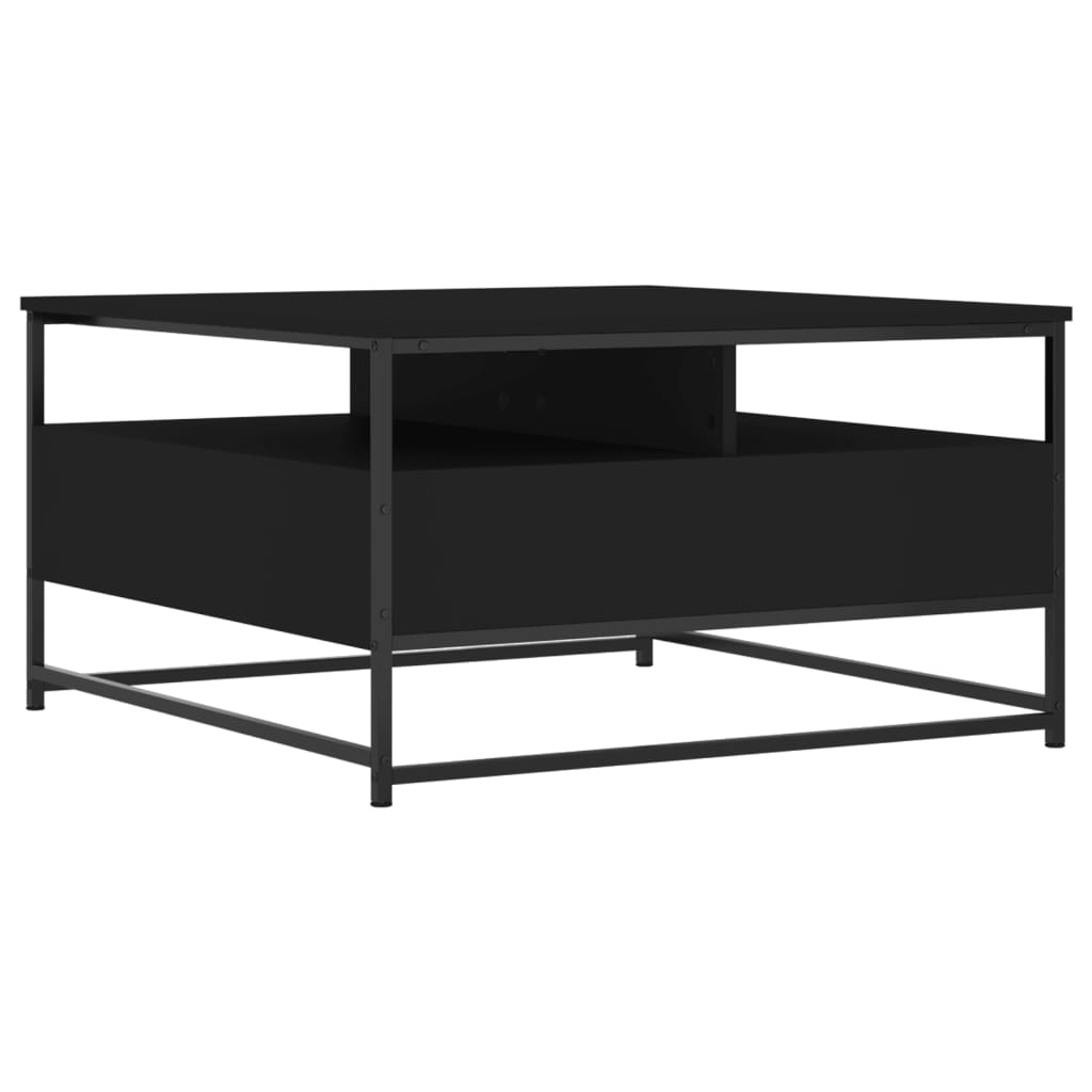 Table basse noir 80x80x45 cm bois d’ingénierie - Tables basses
