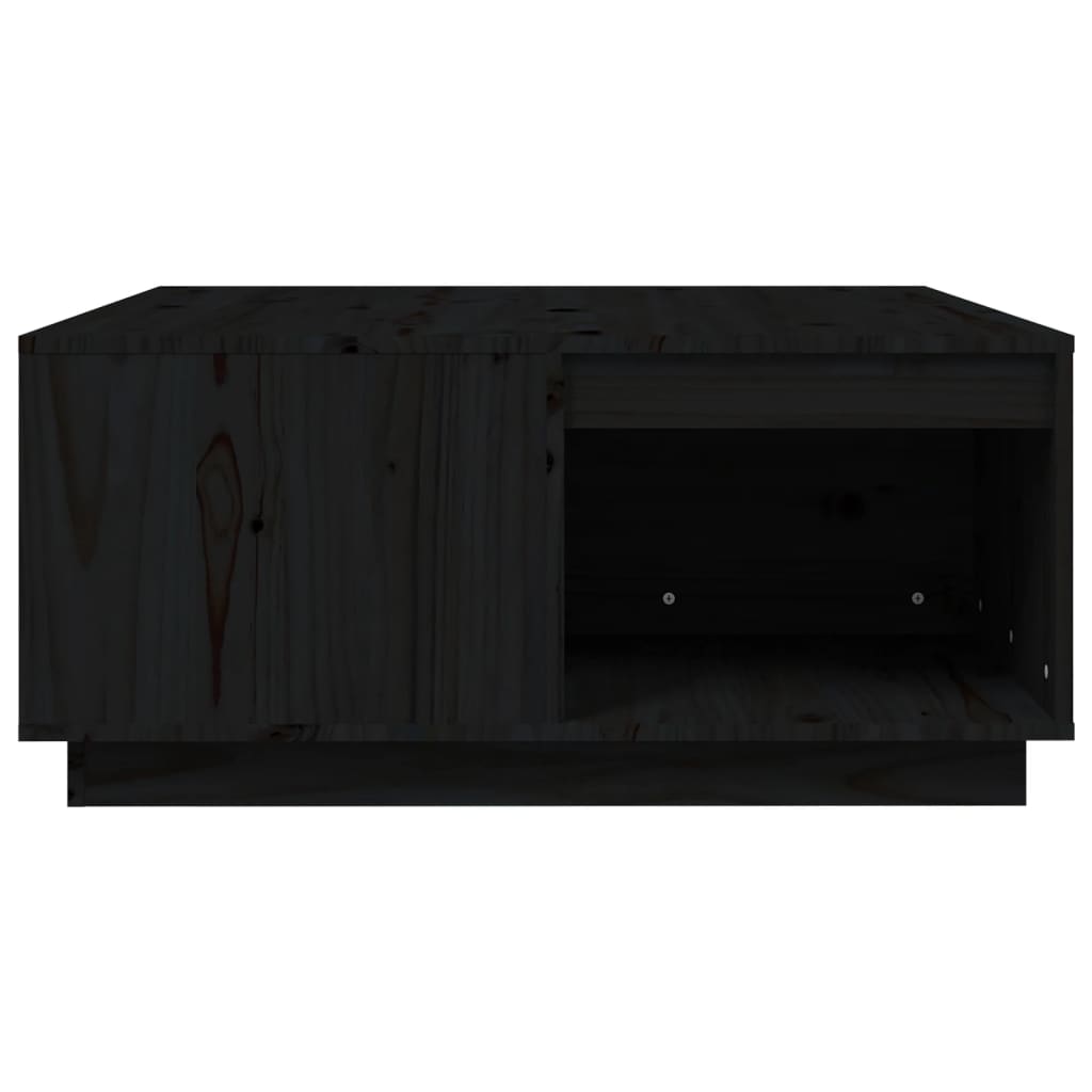 Table basse Noir 80x81x36,5 cm Bois massif de pin - Tables basses