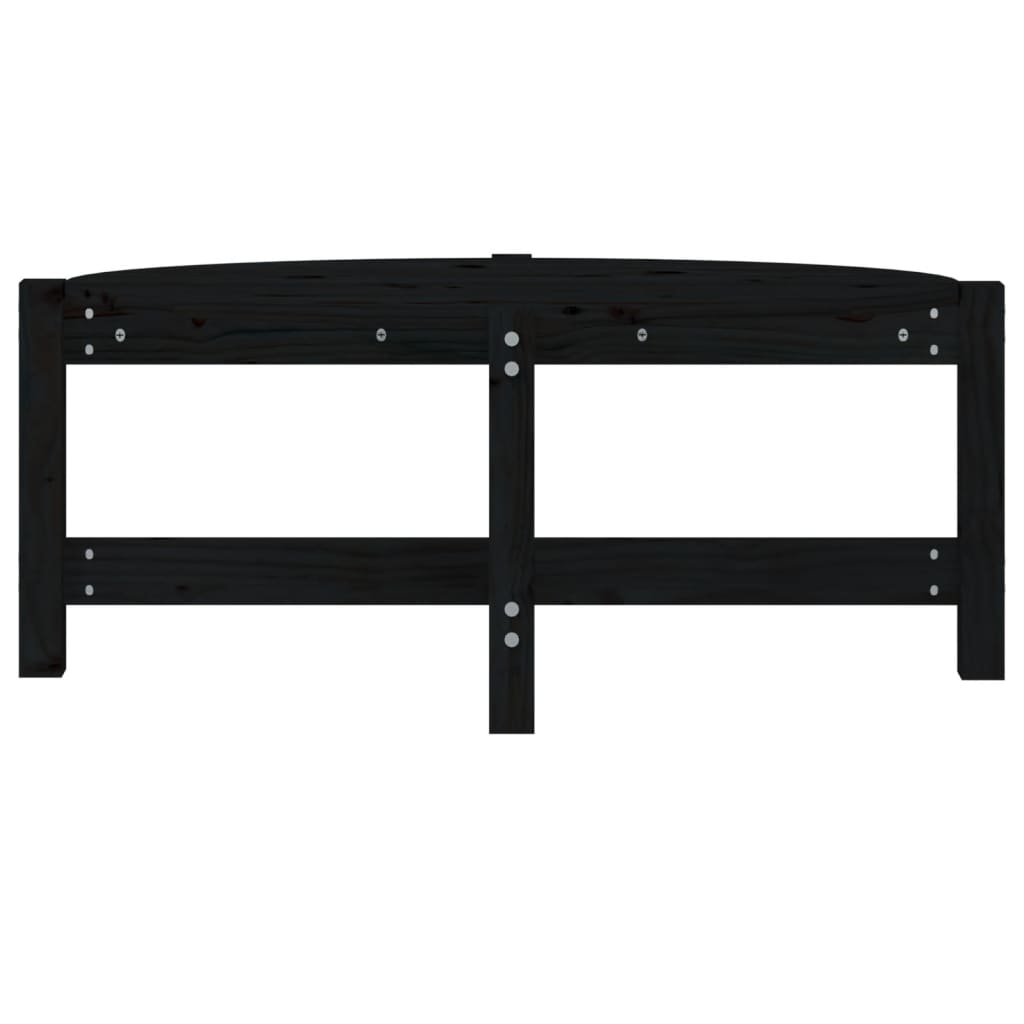 Table basse Noir 87x48x35 cm Bois massif de pin - Tables basses