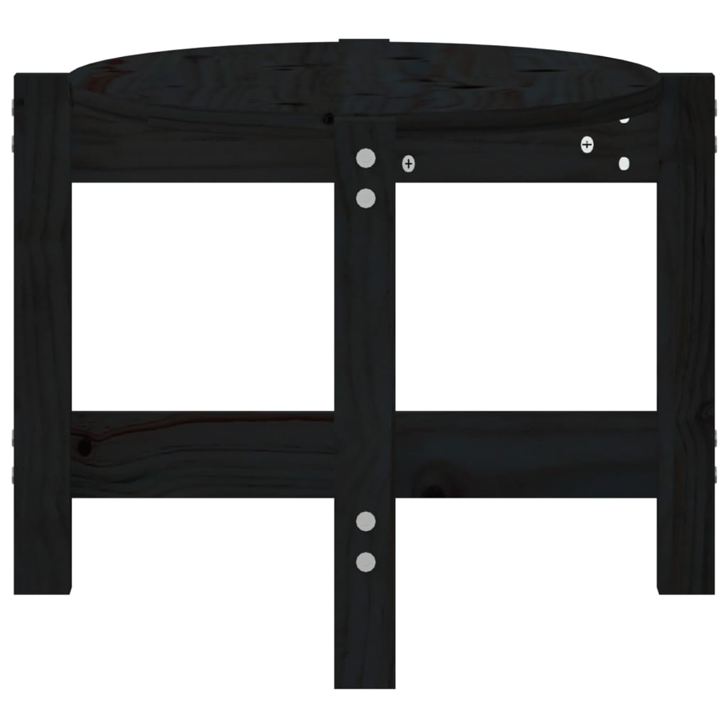 Table basse Noir 87x48x35 cm Bois massif de pin - Tables basses