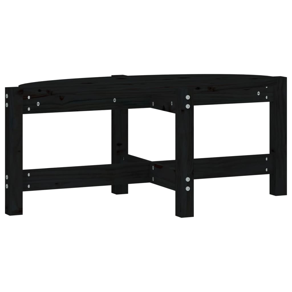 Table basse Noir 87x48x35 cm Bois massif de pin - Tables basses