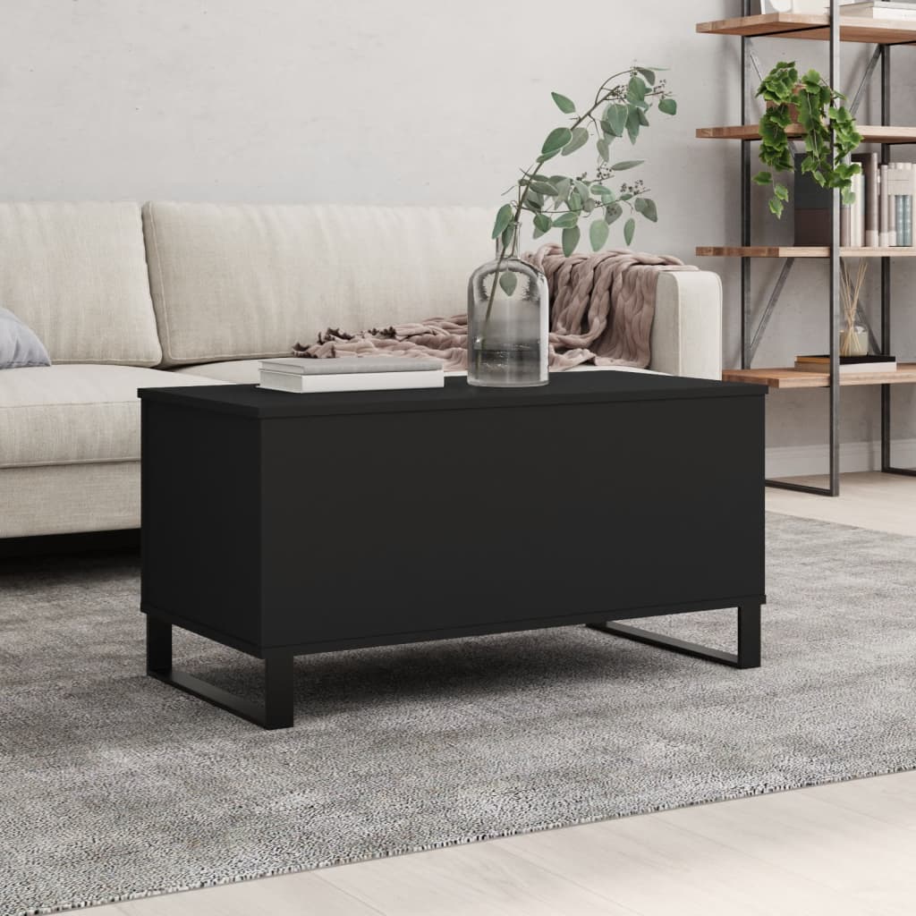 Table basse Noir 90x44,5x45 cm Bois d’ingénierie - Tables basses