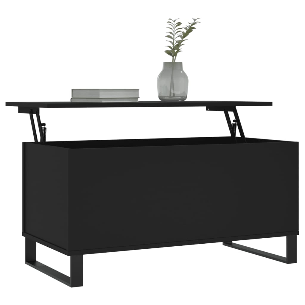 Table basse Noir 90x44,5x45 cm Bois d’ingénierie - Tables basses