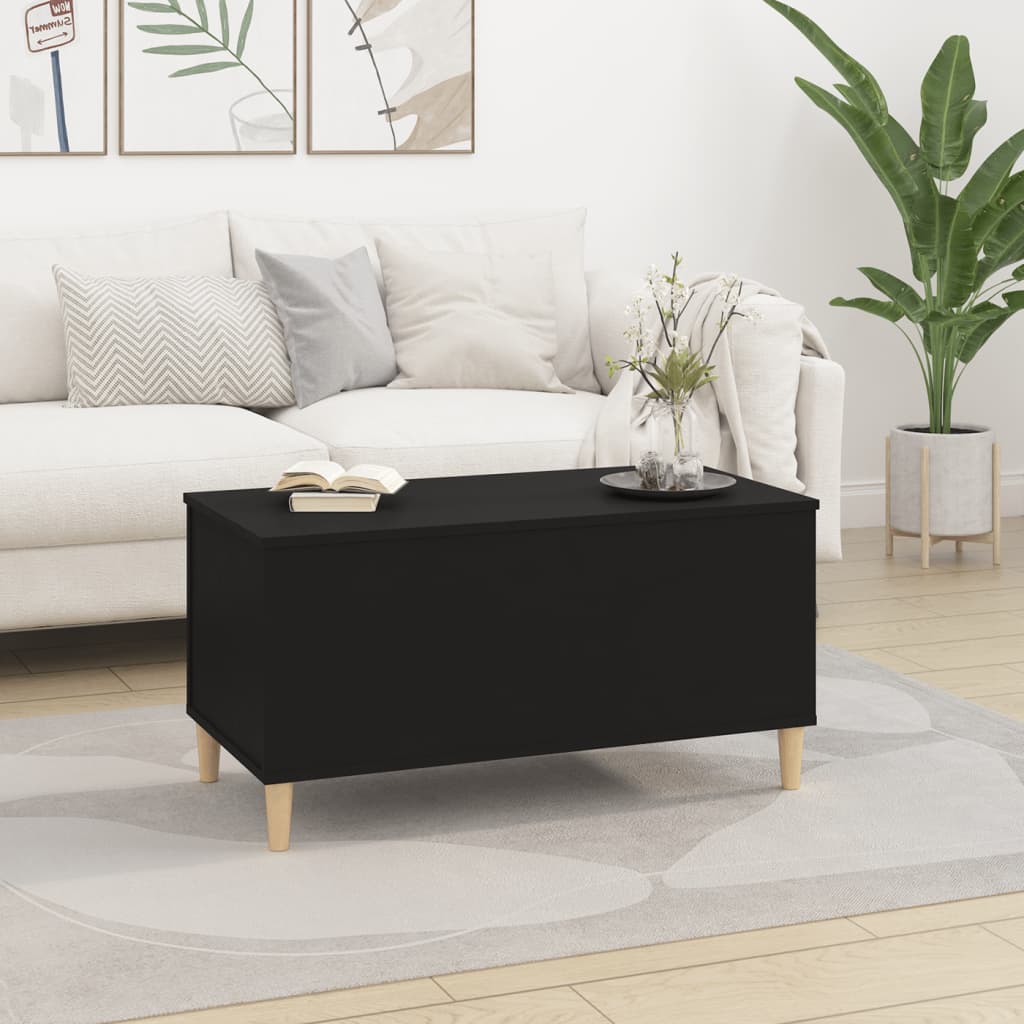 Table basse Noir 90x44,5x45 cm Bois d’ingénierie - Tables basses