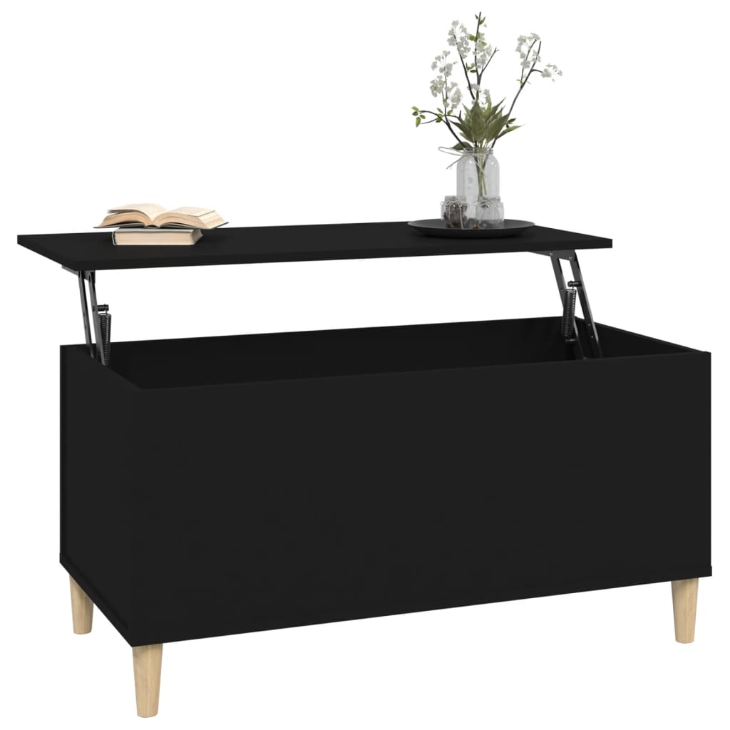 Table basse Noir 90x44,5x45 cm Bois d’ingénierie - Tables basses