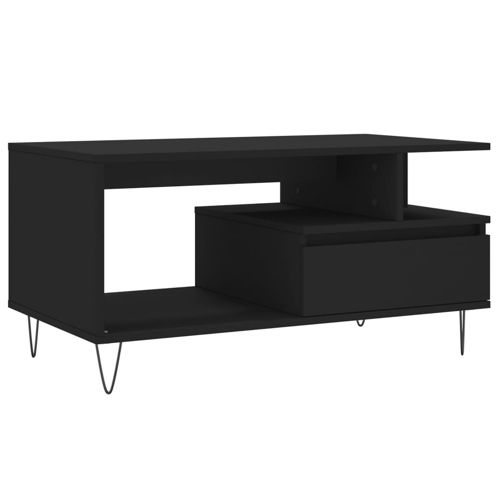 Table basse Noir 90x49x45 cm Bois d’ingénierie - Tables basses