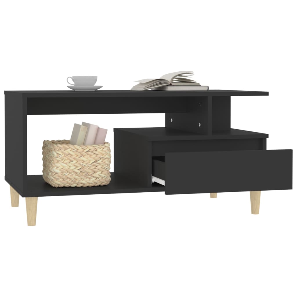 Table basse Noir 90x49x45 cm Bois d’ingénierie - Tables basses