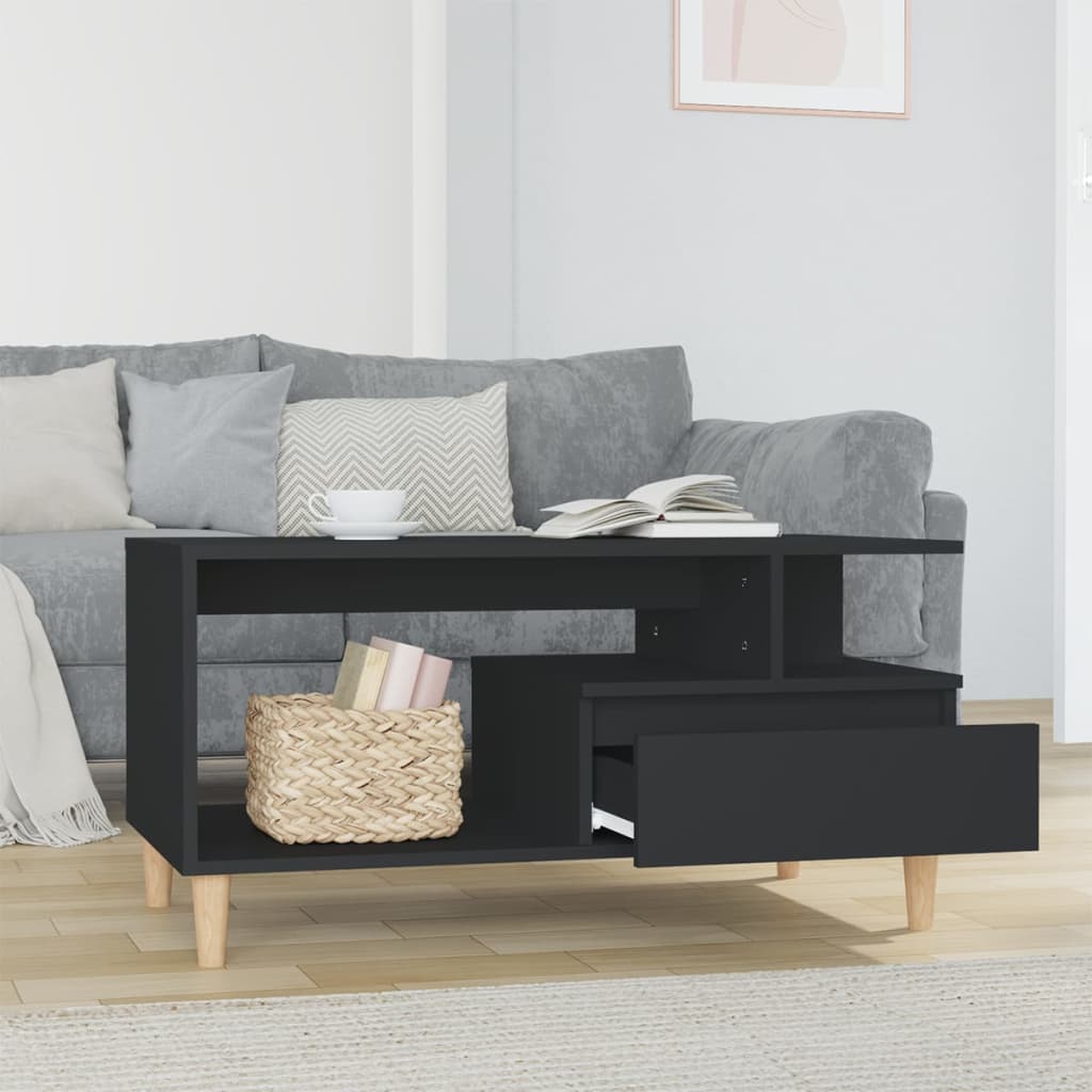Table basse Noir 90x49x45 cm Bois d’ingénierie - Tables basses