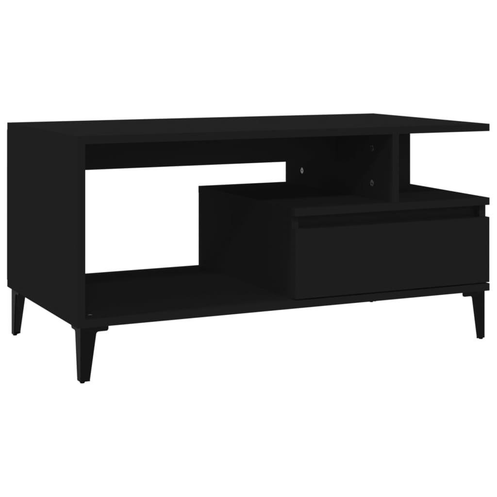 Table basse Noir 90x49x45 cm Bois d’ingénierie - Tables basses