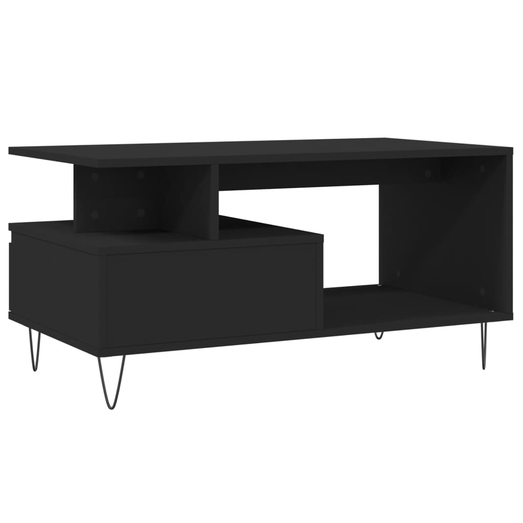 Table basse Noir 90x49x45 cm Bois d’ingénierie - Tables basses