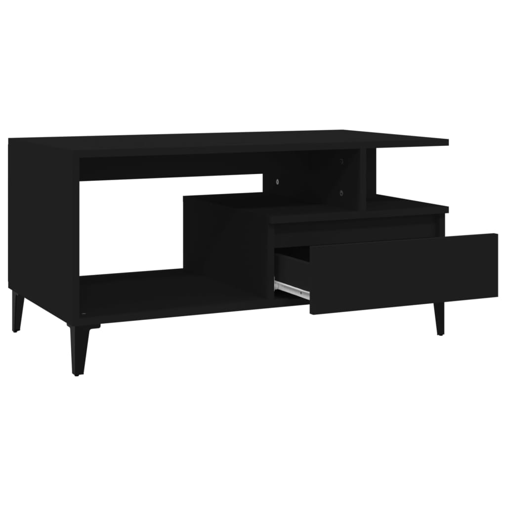 Table basse Noir 90x49x45 cm Bois d’ingénierie - Tables basses