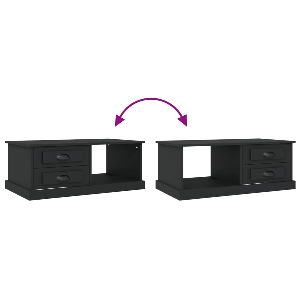 Table basse Noir 90x50x35 cm Bois d’ingénierie - Tables basses