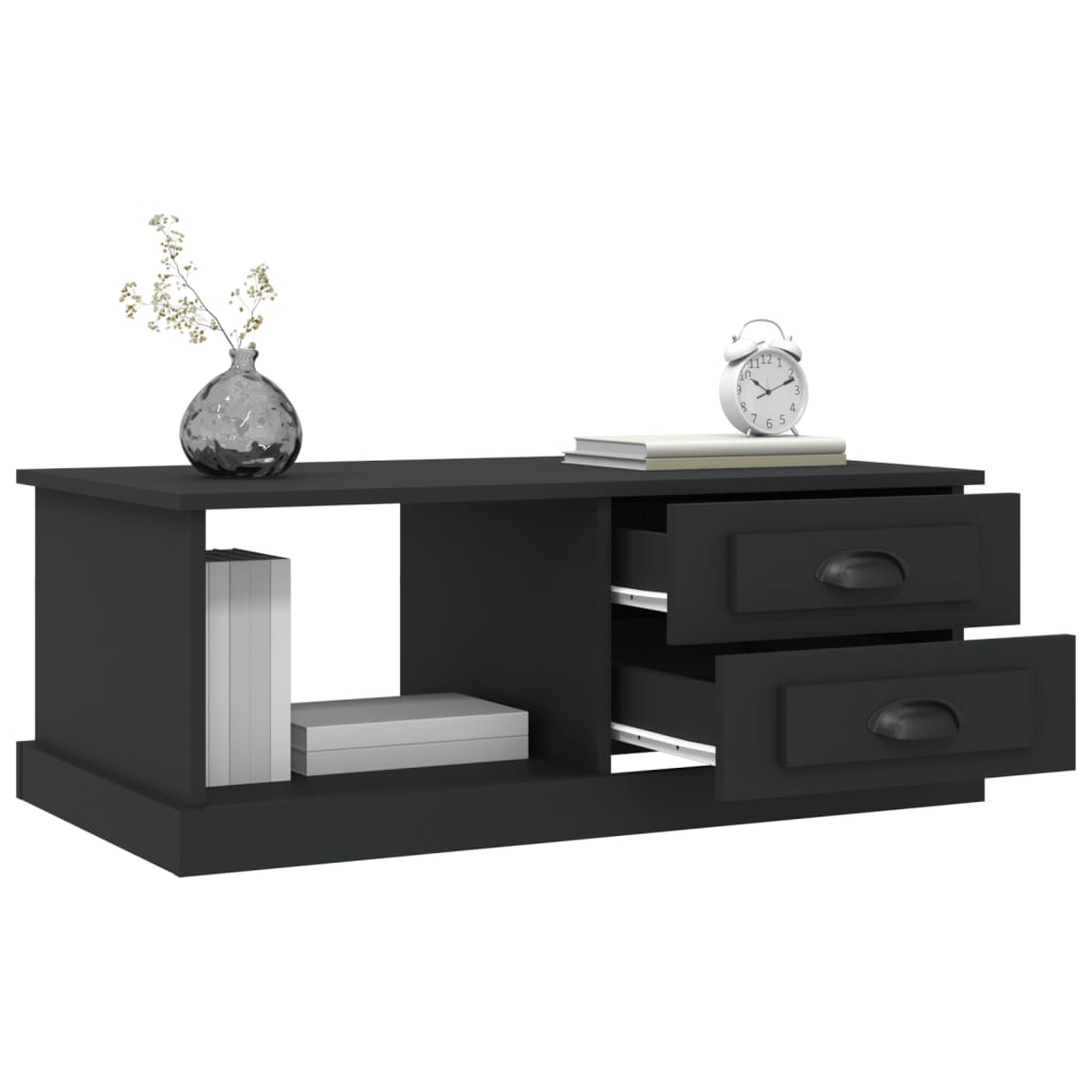 Table basse Noir 90x50x35 cm Bois d’ingénierie - Tables basses