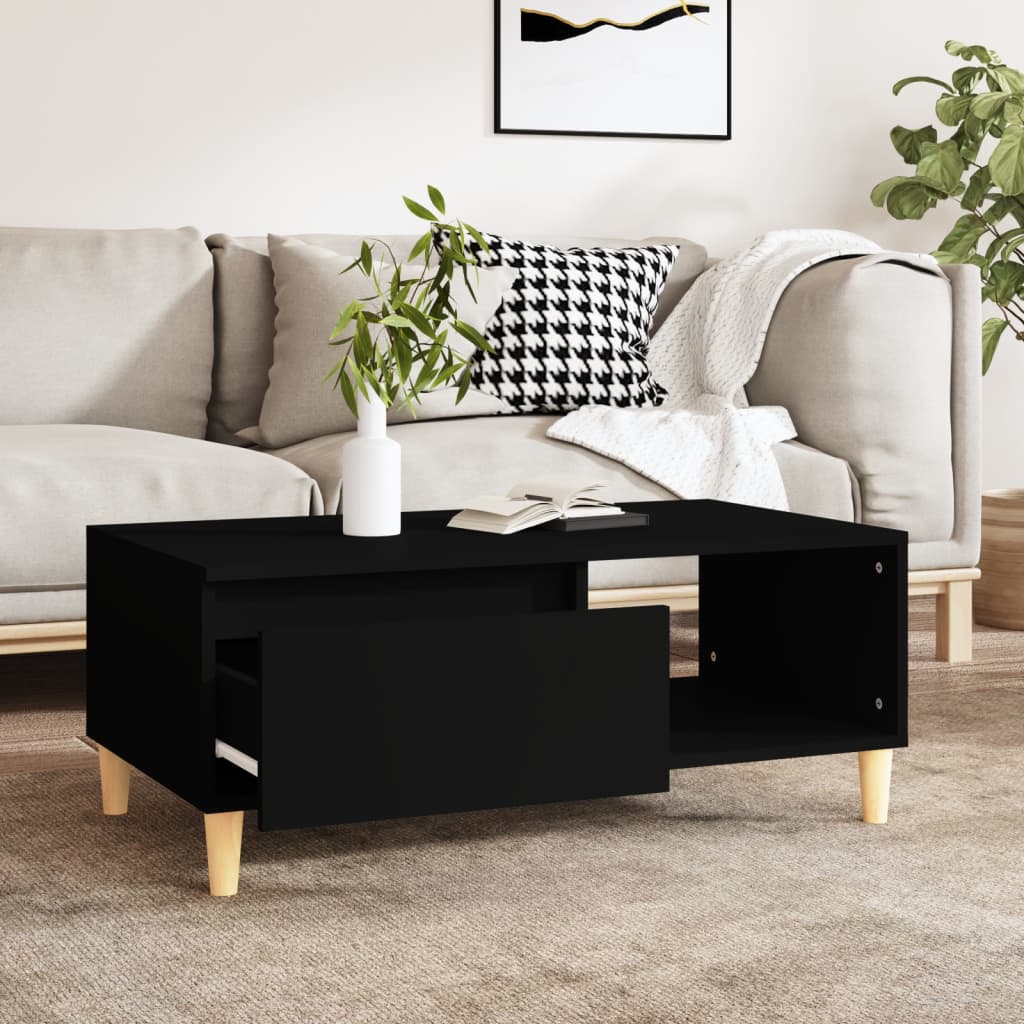 Table basse Noir 90x50x36,5 cm Bois d’ingénierie - Tables basses