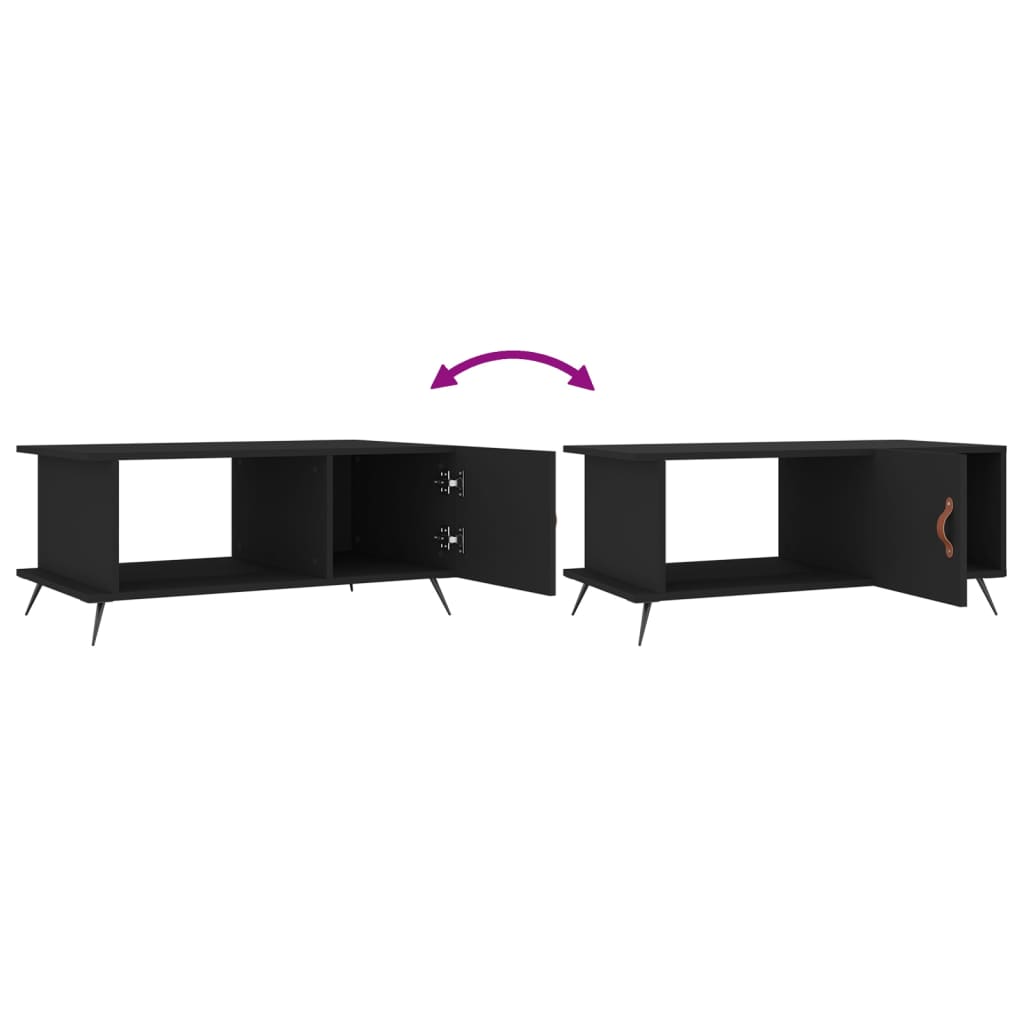 Table basse noir 90x50x40 cm bois d’ingénierie - Tables basses