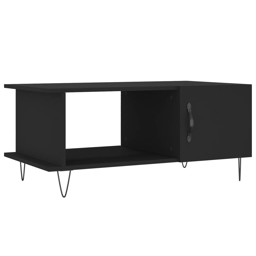 Table basse noir 90x50x40 cm bois d’ingénierie - Tables basses