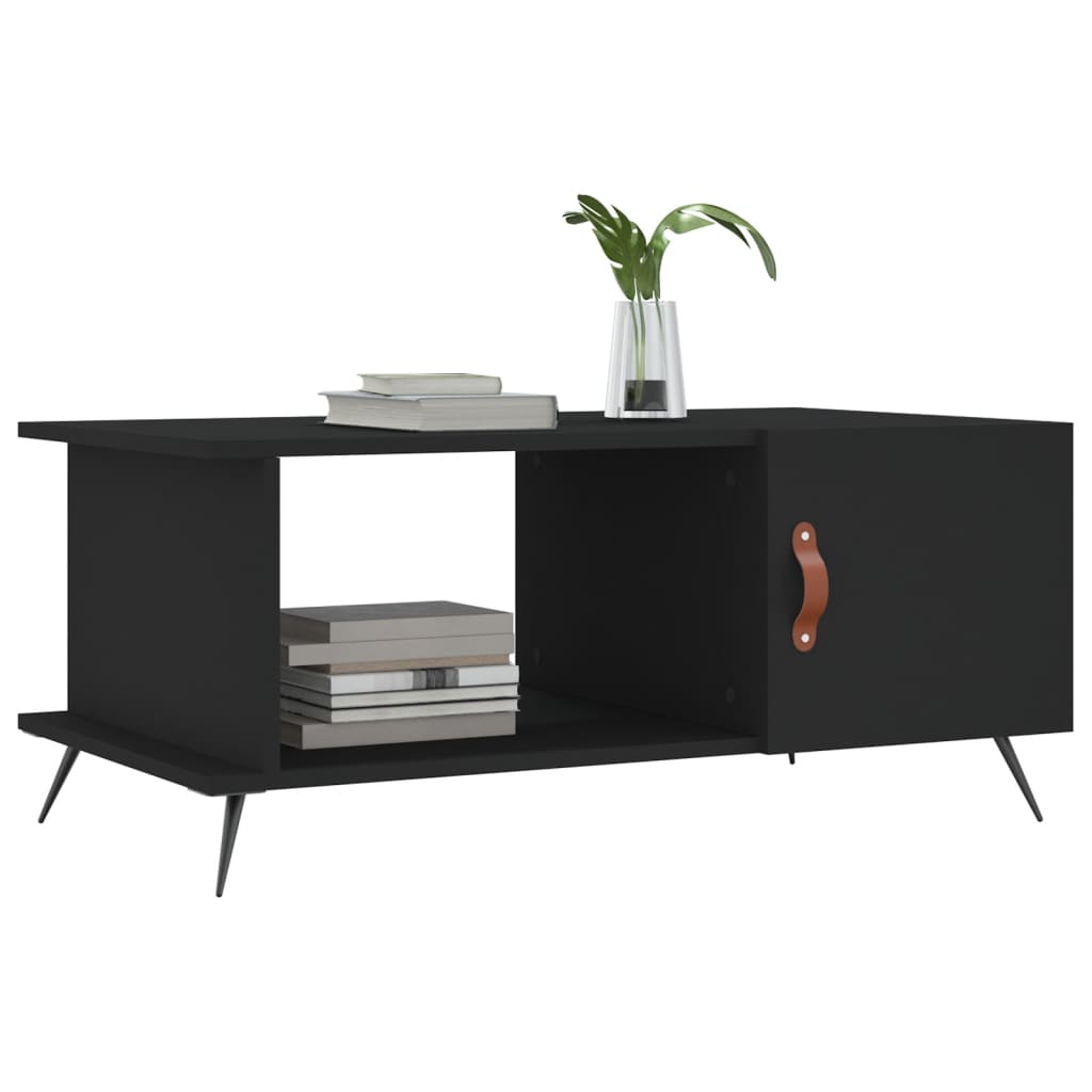 Table basse noir 90x50x40 cm bois d’ingénierie - Tables basses