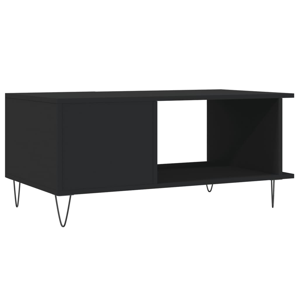 Table basse noir 90x50x40 cm bois d’ingénierie - Tables basses