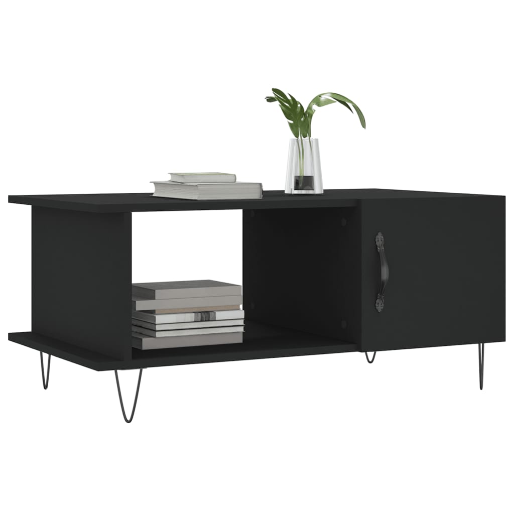 Table basse noir 90x50x40 cm bois d’ingénierie - Tables basses