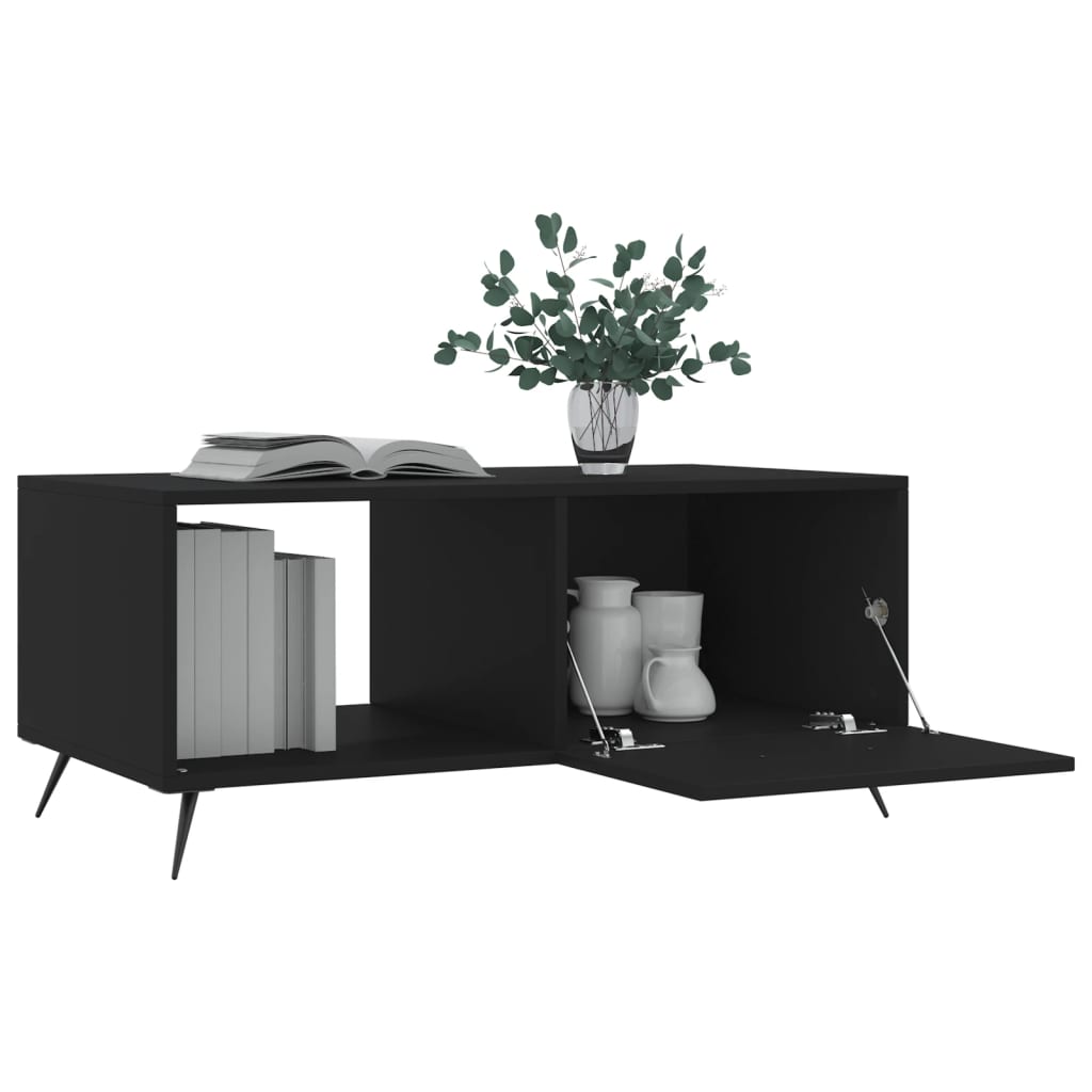 Table basse noir 90x50x40 cm bois d’ingénierie - Tables basses