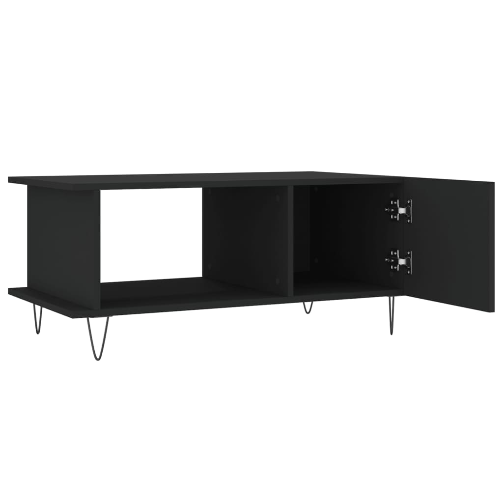 Table basse noir 90x50x40 cm bois d’ingénierie - Tables basses