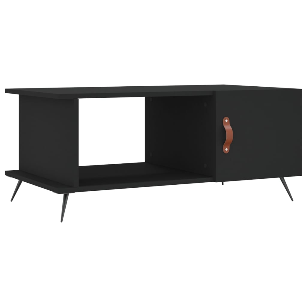 Table basse noir 90x50x40 cm bois d’ingénierie - Tables basses