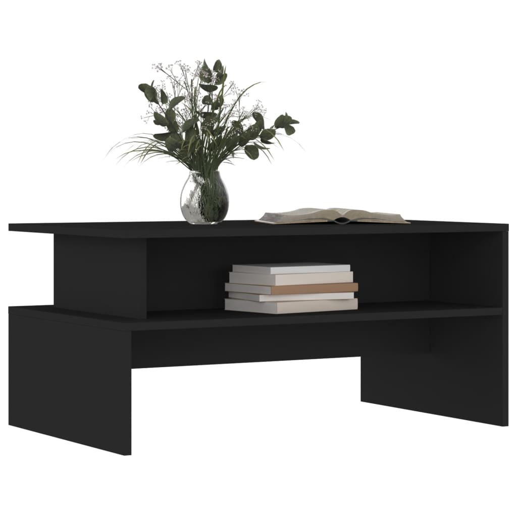 Table basse noir 90x55x42,5 cm bois d’ingénierie - Tables basses