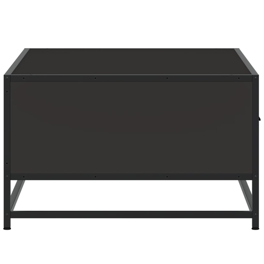 Table basse noir 90x57x35 cm bois d’ingénierie et métal - Tables basses