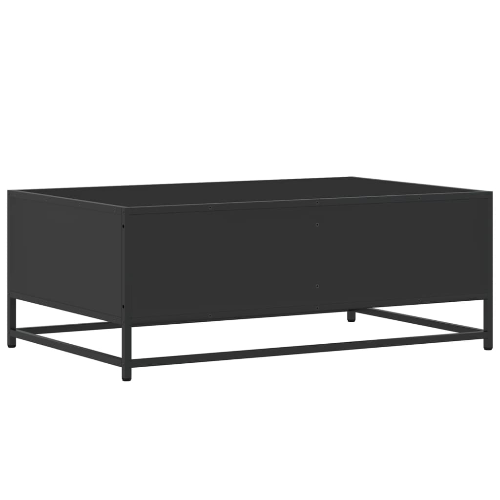 Table basse noir 90x57x35 cm bois d’ingénierie et métal - Tables basses